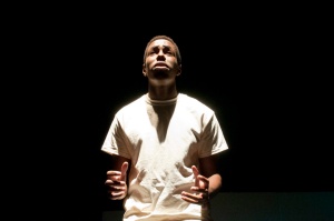 Kyle Malcolm performing in One Flew Over the Cuckoo's Nest. Photograph © Lauren Bryant